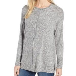 Gibson Gray Tunic Sweater XL